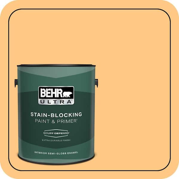 BEHR ULTRA 1 gal. #290B-5 Torchlight Extra Durable Semi-Gloss Enamel Interior Paint & Primer