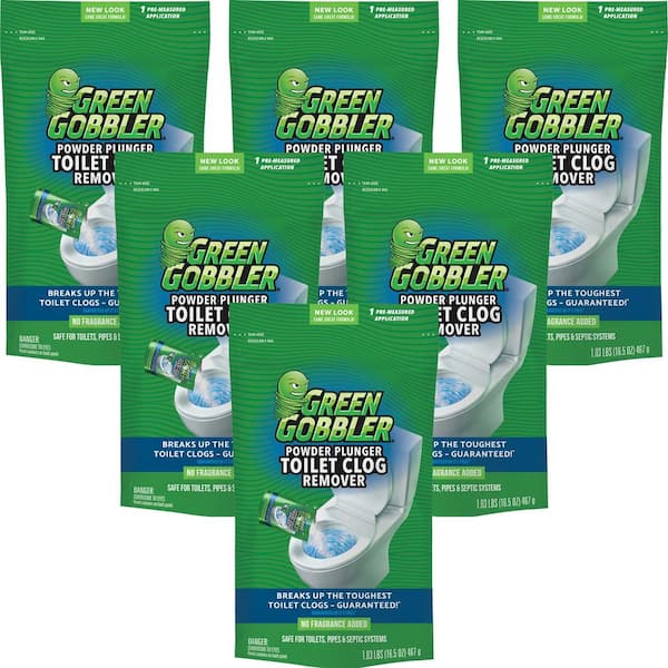 Green Gobbler 16.5 oz. Powder Plunger Toilet Clog Remover (6 Pack)