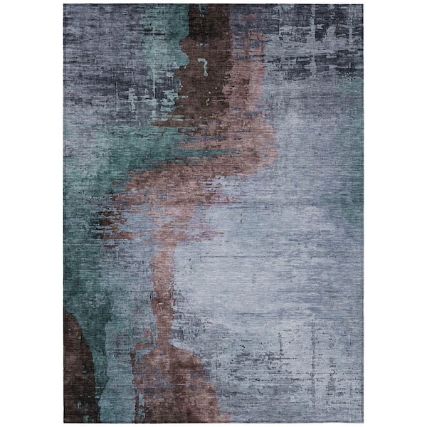 Chantille Machine Washable Indoor/Outdoor Abstract ACN2041 Blue 9 ft. x 12 ft. Area Rug