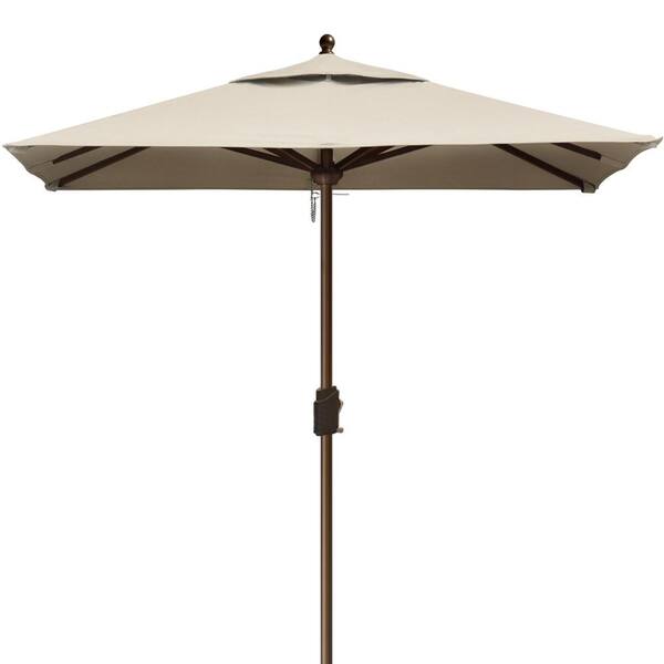 Terracemaster USA 6 ft. x 6 ft. 10-Year-Non-Fading Sunumbrella Square Market Umbrella Patio Outdoor Table Antique Beige