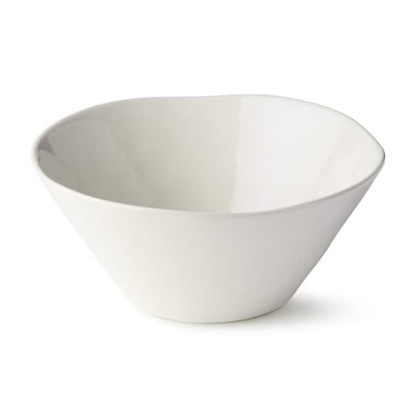 Linen 88 fl. oz. Cream Stoneware Deep Bowl