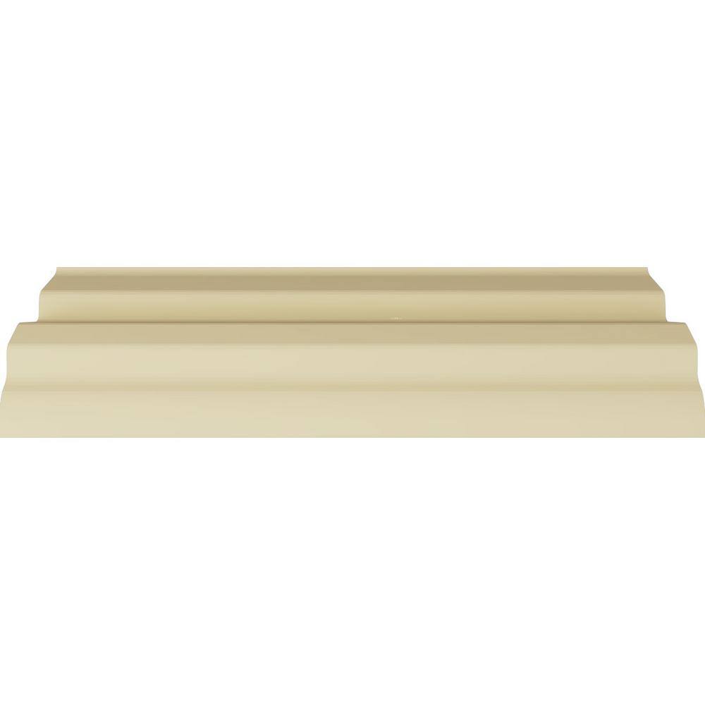 Primed Geometric Urethane Crown Moulding Sample, 12" Length