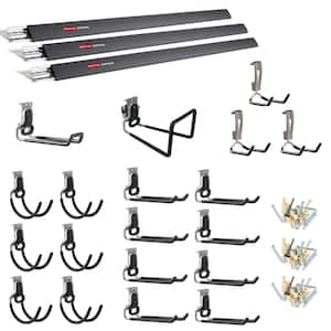 Details about   Stor All Solutions Stor-Trax Storage Rail System 3X Single L Hook Garage 