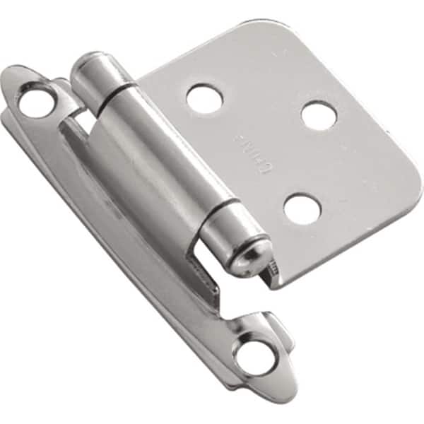 Chrome Surface Self-Closing Hinge, 2 Hinges Per Package