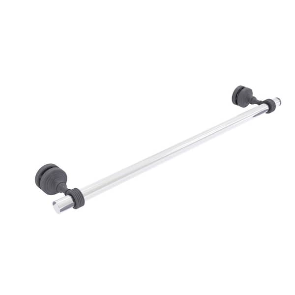 Allied Brass Pacific Grove Collection 24 in. Over-the-door Single Towel Bar in Matte Gray