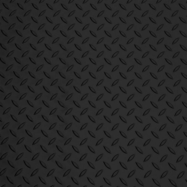 Diamond Deck 5 ft. x 6 ft. Black Vinyl Diamond Plate Flooring Roll