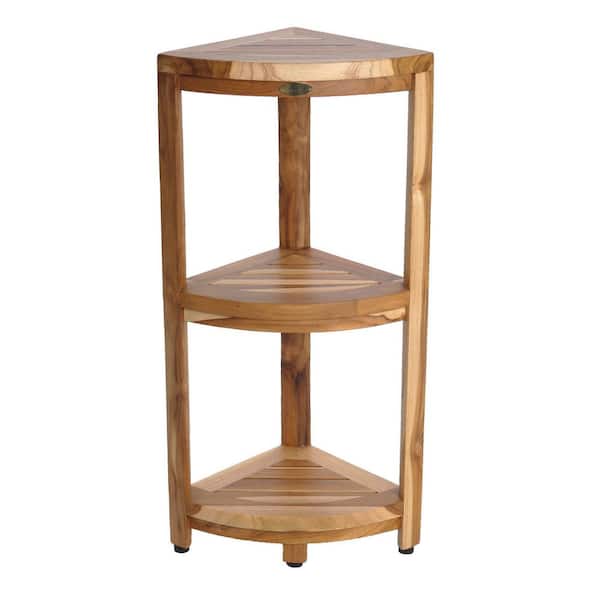 Ecodecors Earthyteak Oasis 12 In 3 Tier Teak Corner Shelf Ed981 The Home Depot - Teak Corner Wall Shelf Ecodecors Earthyteak Oasis 12 In 3 Tier Teak Corner Shelf Ed981 The Home Depot - Teak Corner Wall Shelf