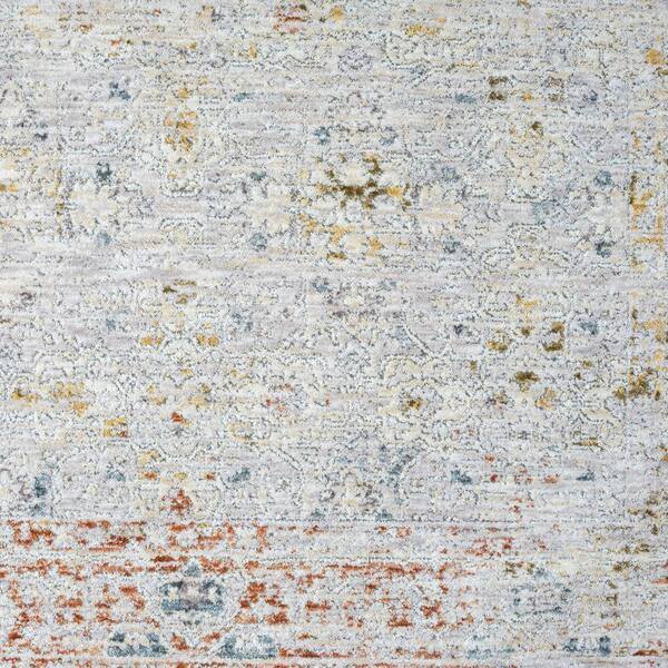 Unbranded - Alaya Light Gray/Ivory/Multicolor 9 ft. x 12 ft. Floral Performance Area Rug