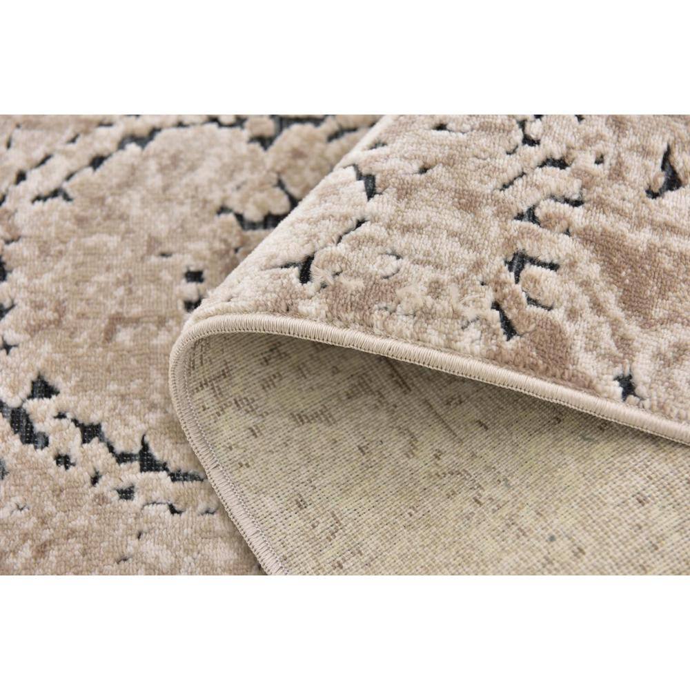 Beige 6' x 9' Rectangular Easy-Care Synthetic Area Rug