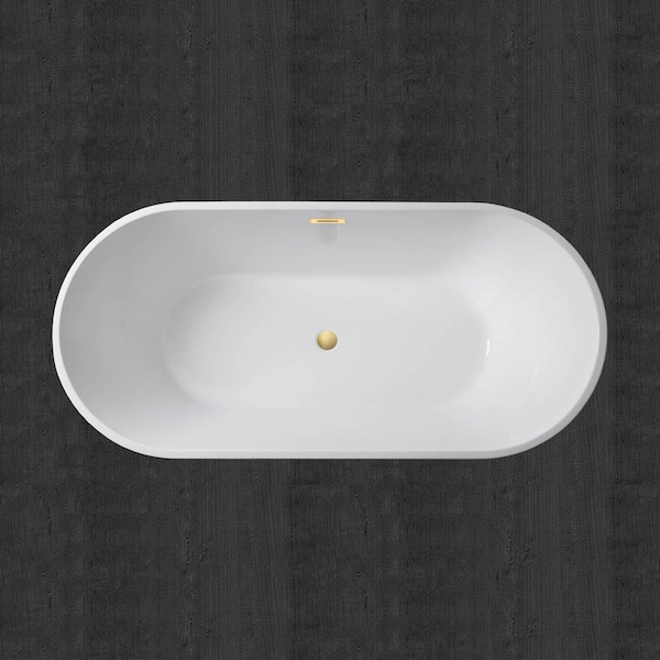 WOODBRIDGE Gasteiz 67 in. Acrylic Flatbottom Double Ended Bathtub