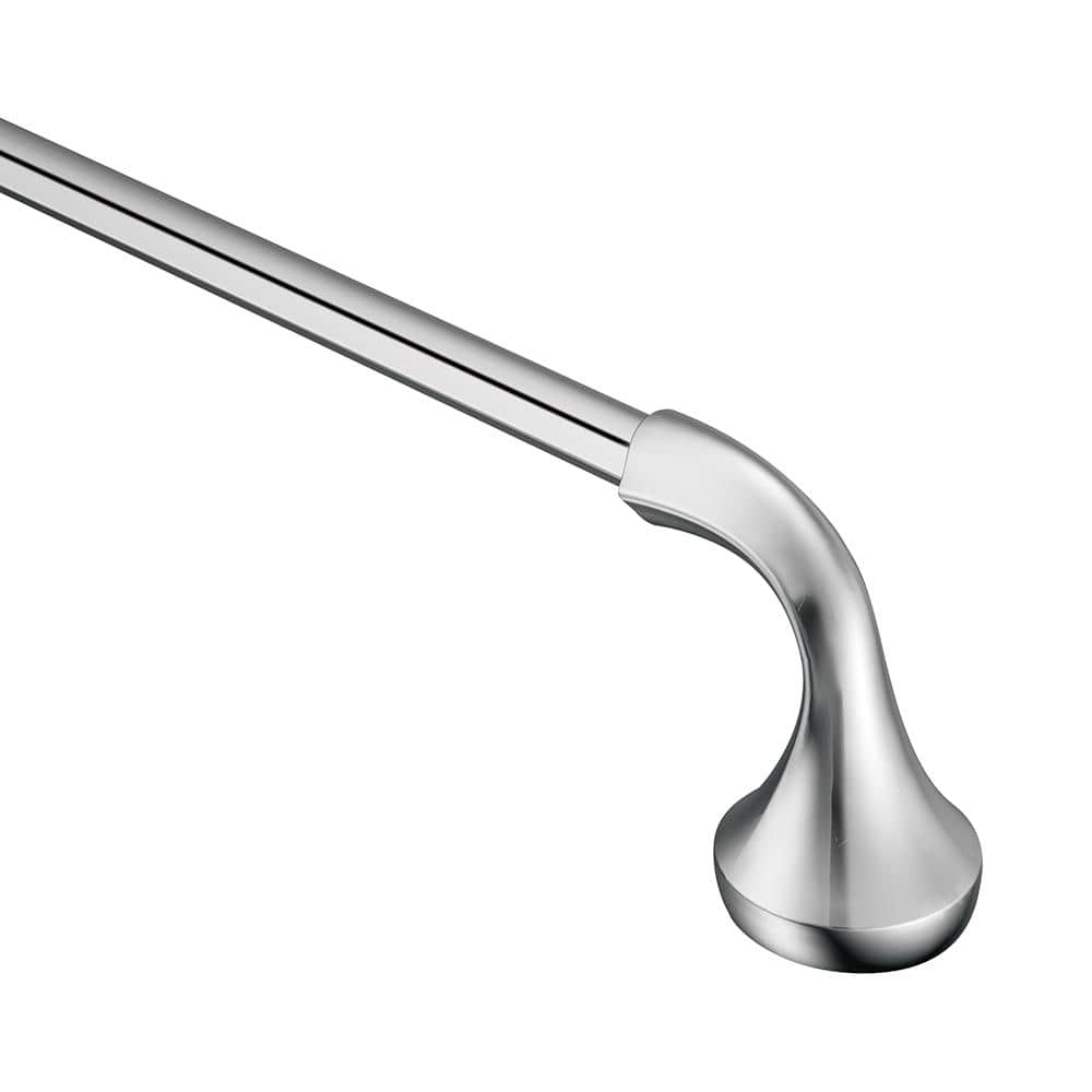 Eva Chrome 3-Piece Bathroom Hardware Set with Towel Bar