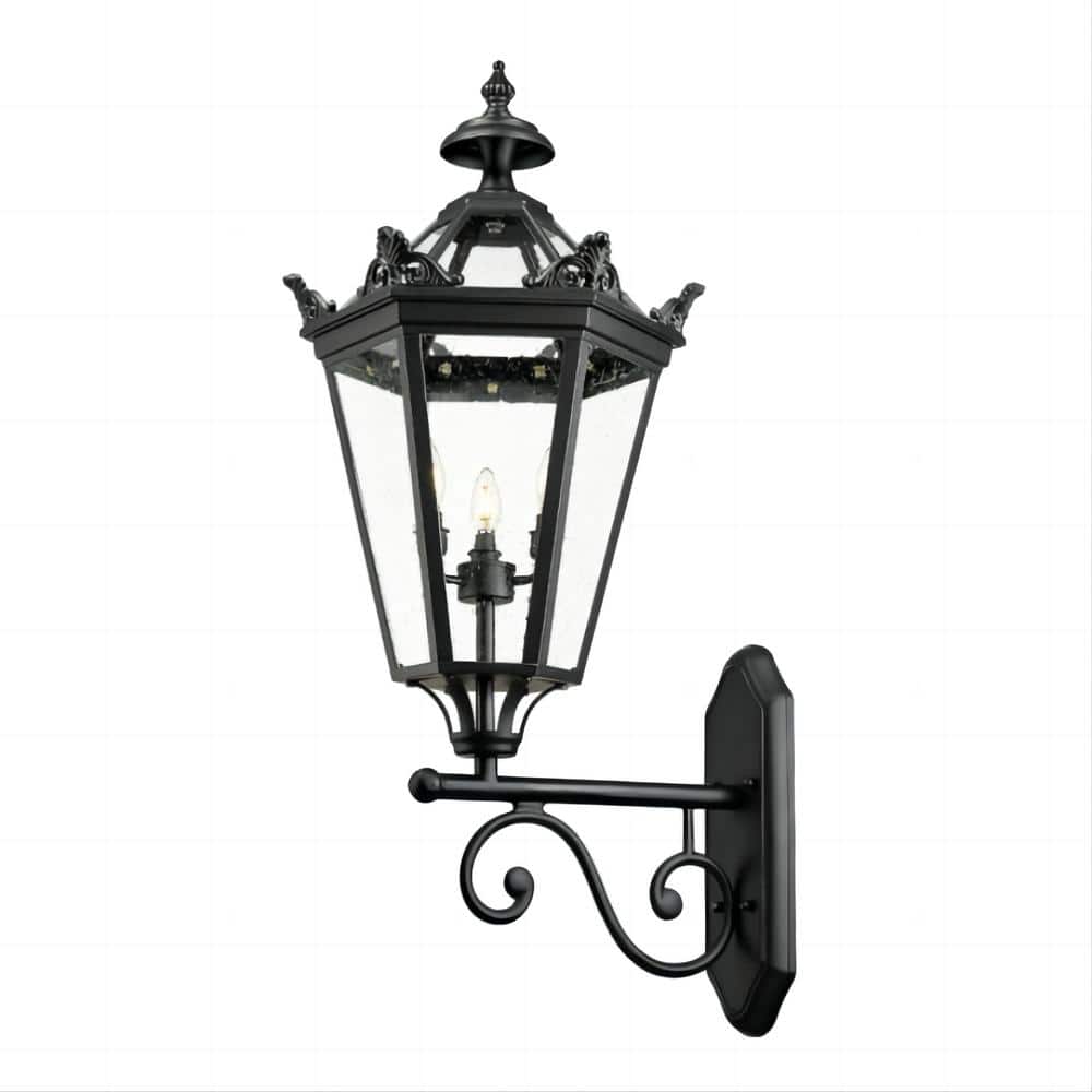 41.3 in. Black Extra Large Exterior Wall Lantern Outdoor Hardwired Wall Lantern Sconce with No Bulbs Included price history on PriceWatchPro