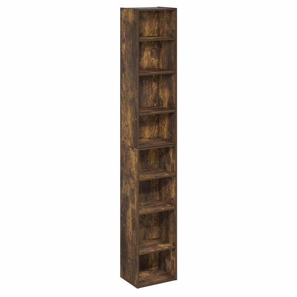 Furinno PASIR 70.9 in. Tall Amber Pine Wood 8-Shelf Bookcase