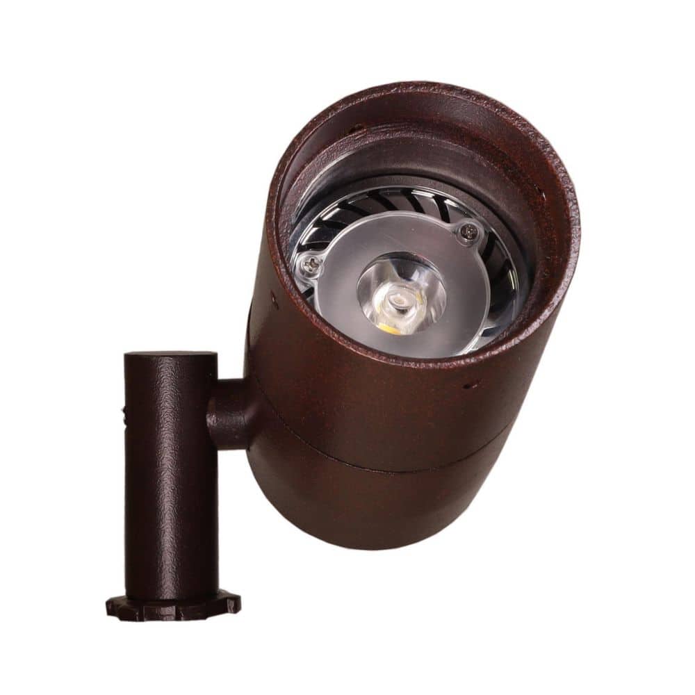 Rust Aluminum Modern Outdoor Bullet Spotlight