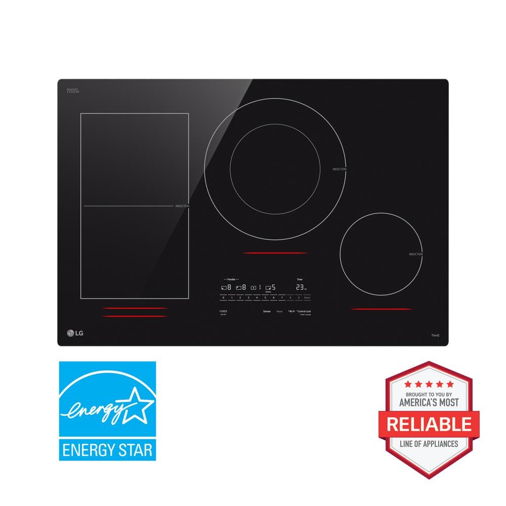 30" Black Ceramic Induction Cooktop with Touch Control