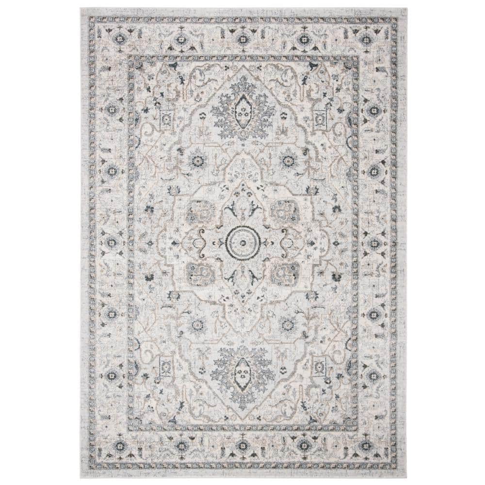 Isabella Light Gray/Gray 4 ft. x 6 ft. Geometric Area Rug price history on PriceWatchPro
