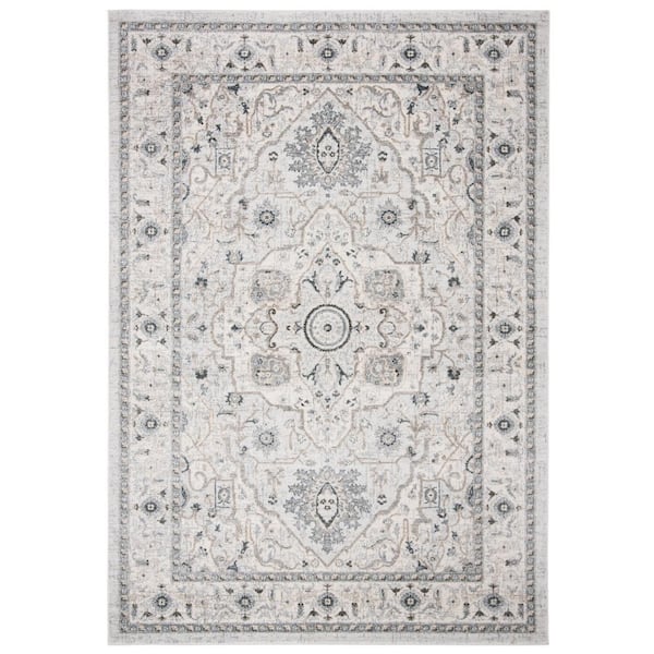 SAFAVIEH Isabella Light Gray/Gray 8 ft. x 10 ft. Geometric Area Rug