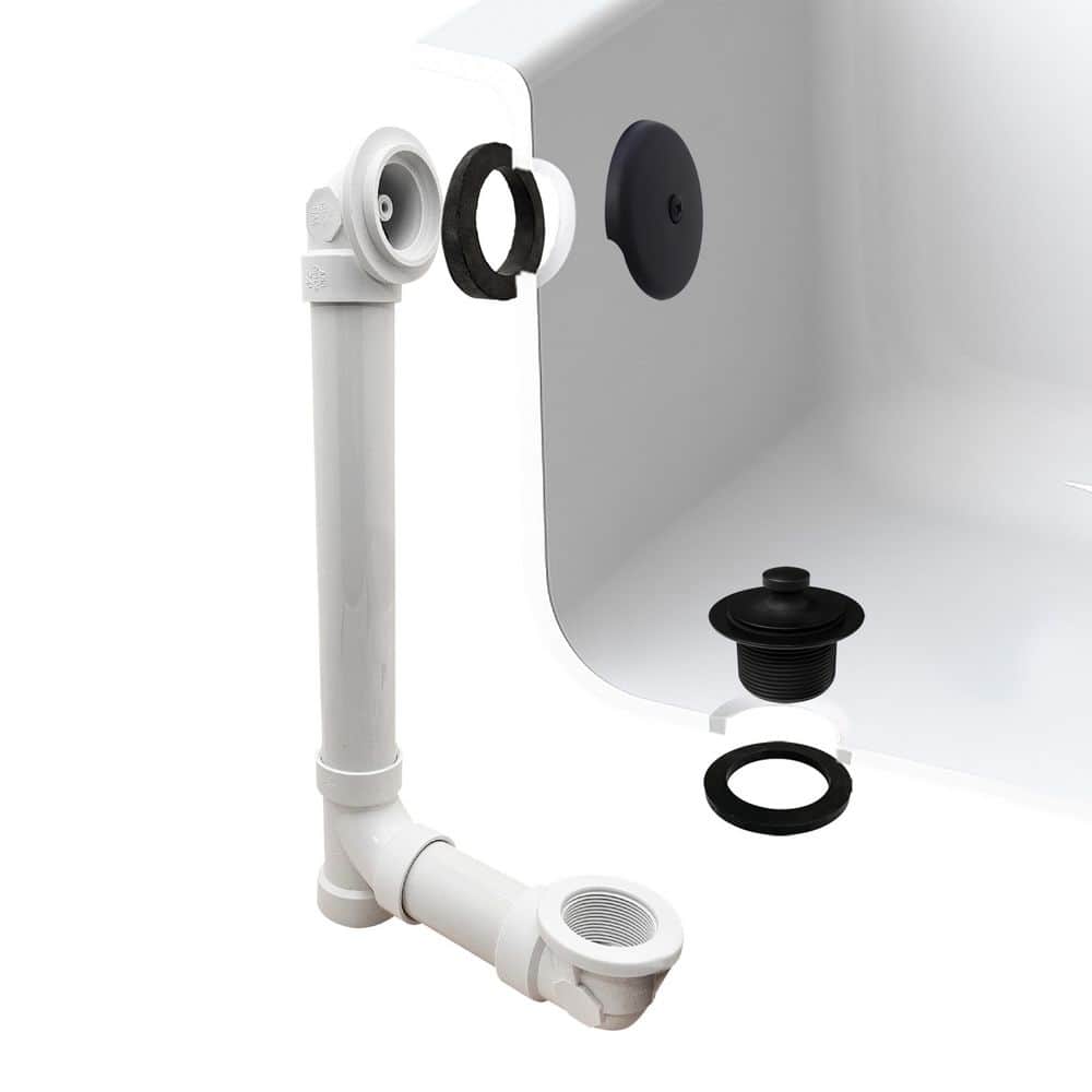 1-1/2 in. Pull and Drain Schedule 40 PVC Bath Waste with One-Hole Top Elbow in Matte Black price history on PriceWatchPro