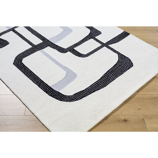 8 ft. x 10 ft. Gray/Black Rossi JWRS-2306 Handmade Area Rug