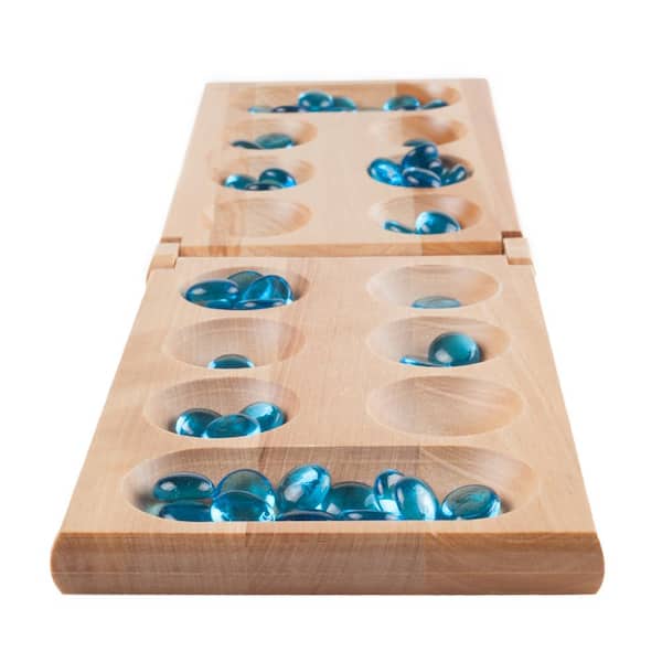 Hey! Play! 17.5 in. Wooden Folding Mancala Game