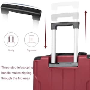 20 in. Red Lightweight Hardshell Luggage Spinner Suitcase with TSA Lock (Single Luggage)