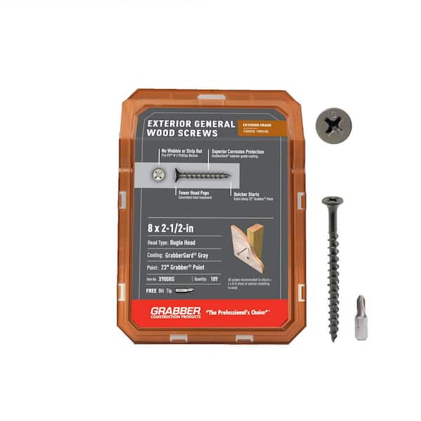 #8 2-1/2 in. Philips Bugle-Head Wood Deck Screws (1 lb. Pack)