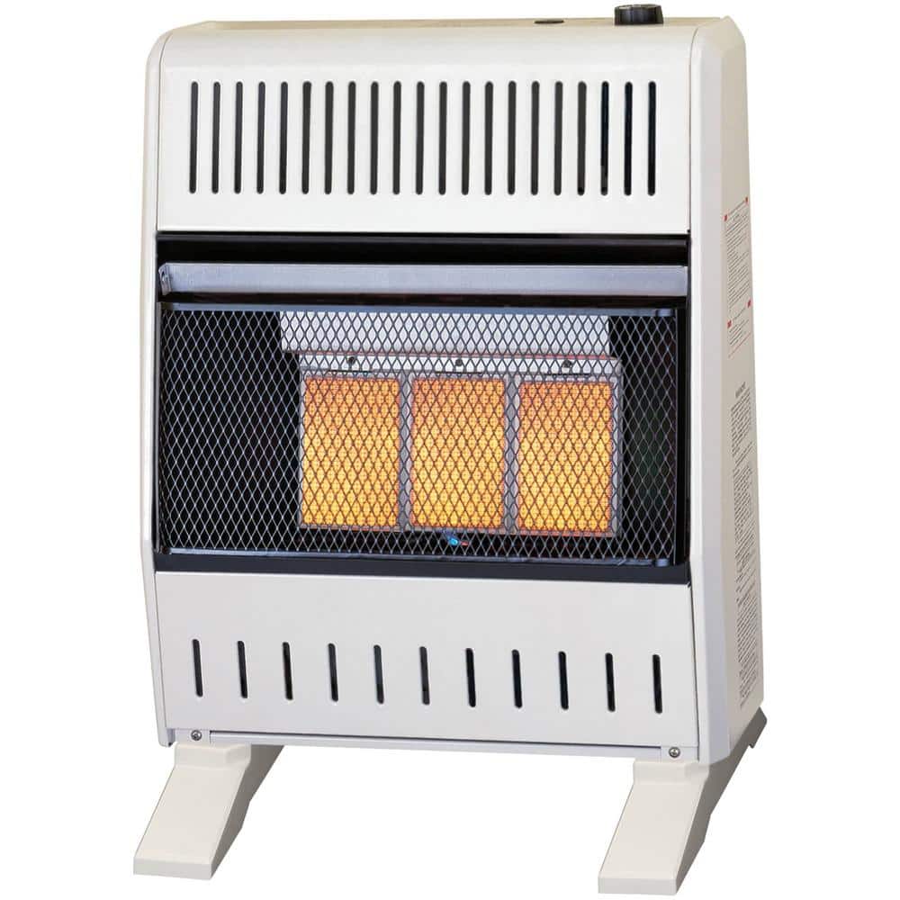 18,000 BTU Natural Gas Ventless Infrared Plaque Space Heater With Base Feet