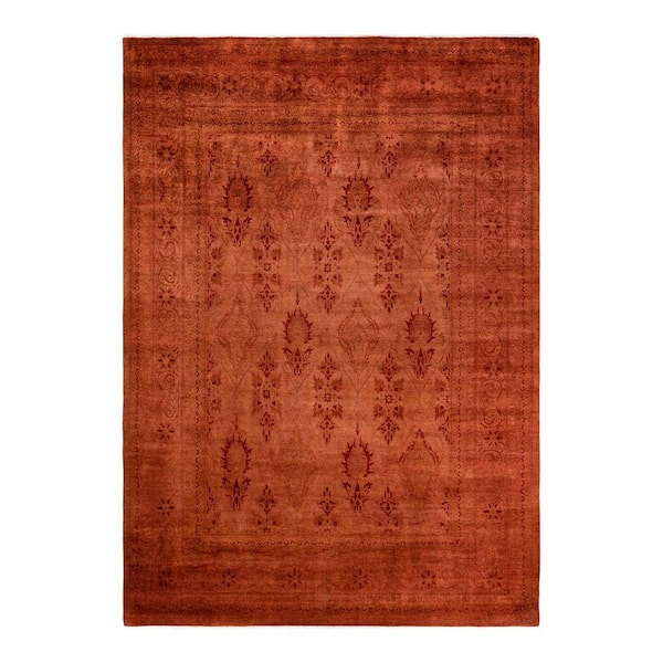 Chloe & Olivia Home Overdyed Gold 8 ft. x 10 ft. Solid Wool Indoor Area Rug