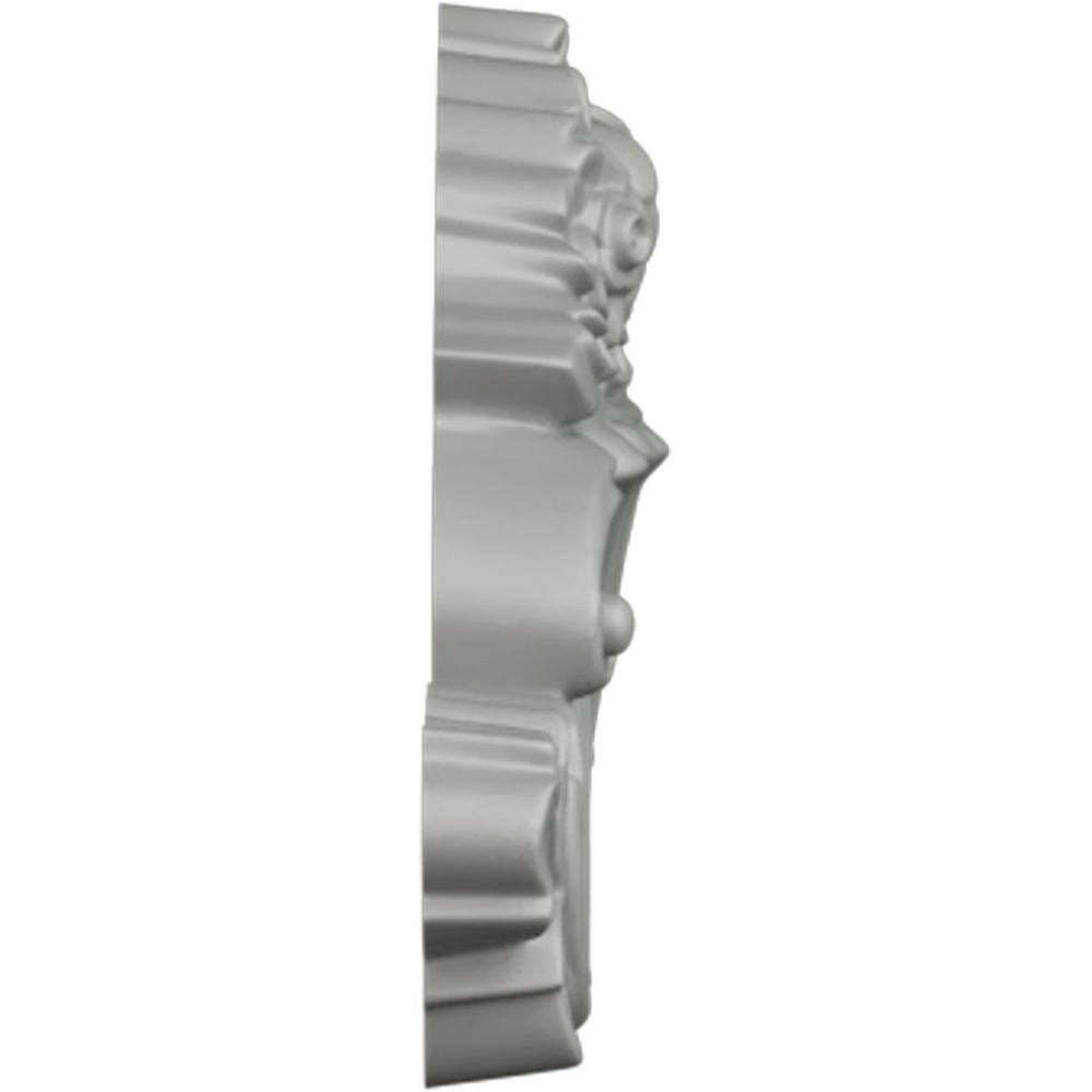 Primed White Urethane Flower Basket Scroll Onlay