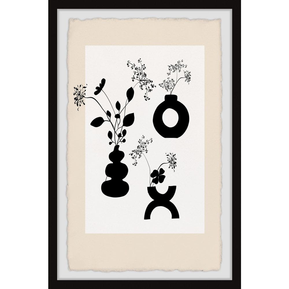 Assorted Vases by Marmont Hill Framed Nature Art Print 30 in. x 20 in.