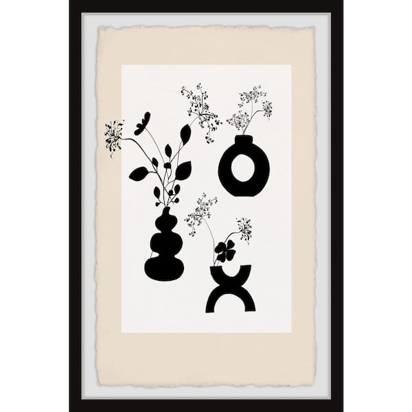 Unbranded "Assorted Vases" by Marmont Hill Framed Nature Art Print 30 in. x 20 in.