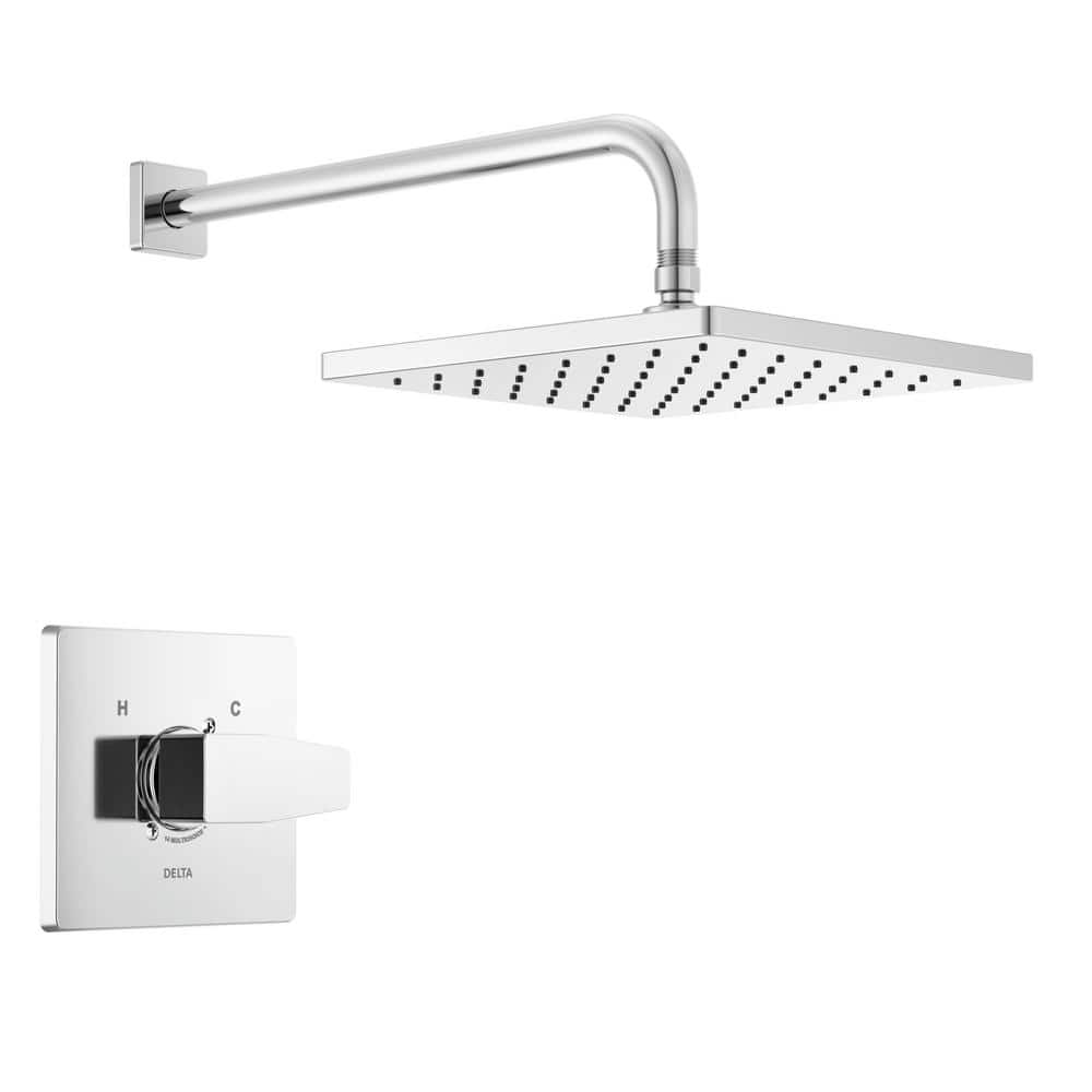 Delta Modern1-Handle Wall Mount Shower Trim Kit in Chrome (Valve Not Included), Grey