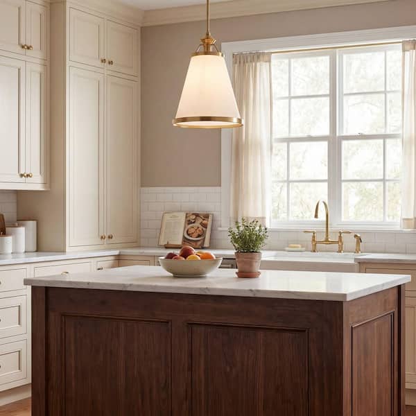 Savoy House Ashmont 13 in. W x 21.25 in. H 1-Light Warm Brass