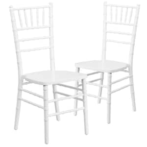 White Wood Chiavari Chairs (Set of 2)