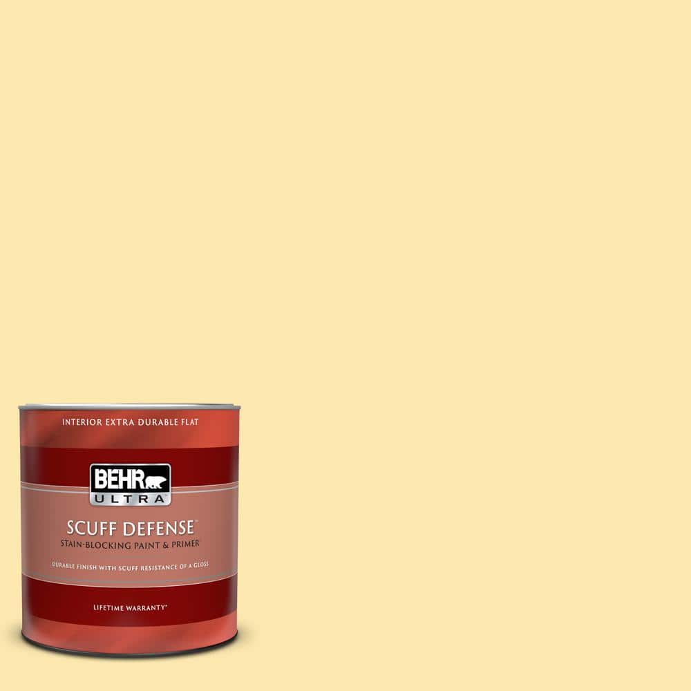 BEHR ULTRA 1 qt. P2802 Gold Thread Extra Durable Flat Interior Paint
