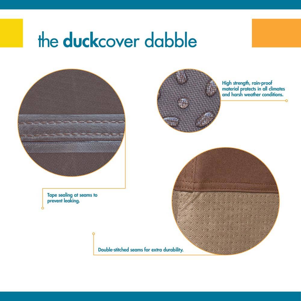 Close-up of fabric features including tape-sealed seams and water-repellent material.