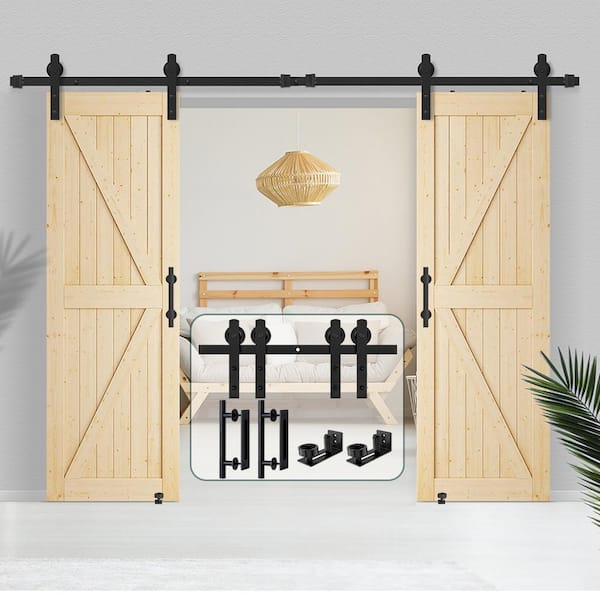 12 ft./144 in. I-Shaped Double Barn Door Hardware Kit