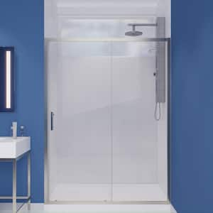 Halberd 60 in. x 72 in. Framed Sliding Shower Door with TSUNAMI GUARD in Brushed Nickel