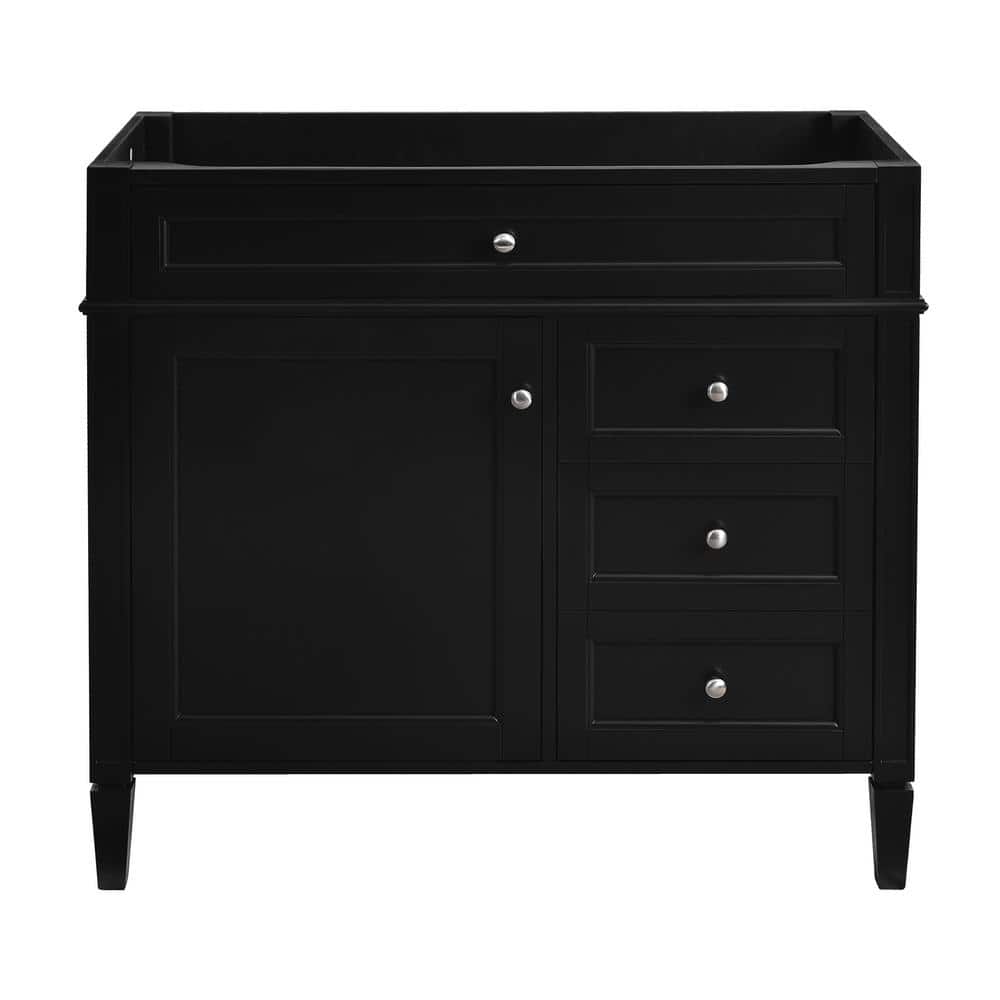 36 in. Bath Vanity Cabinet without Top in Black Unassembled price history on PriceWatchPro