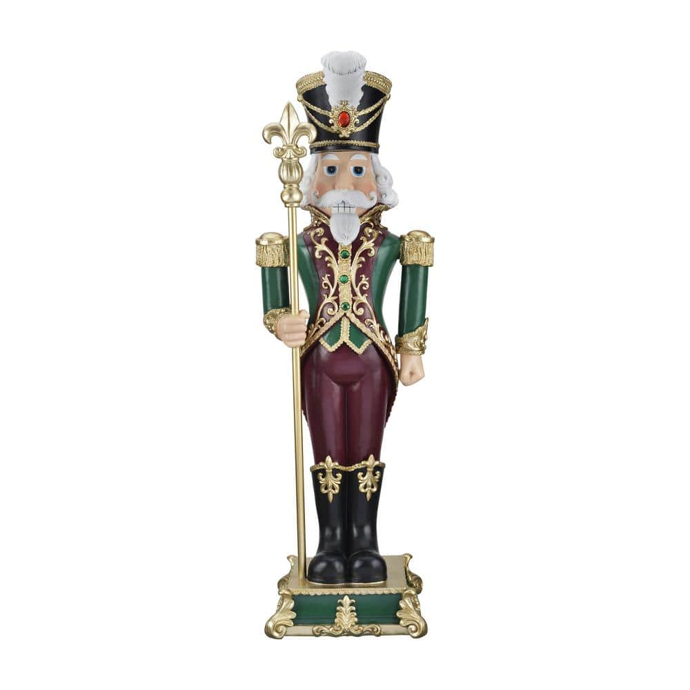 Haute Decor 35.4" Nutcracker with Fleur-de-lis Outdoor Decor