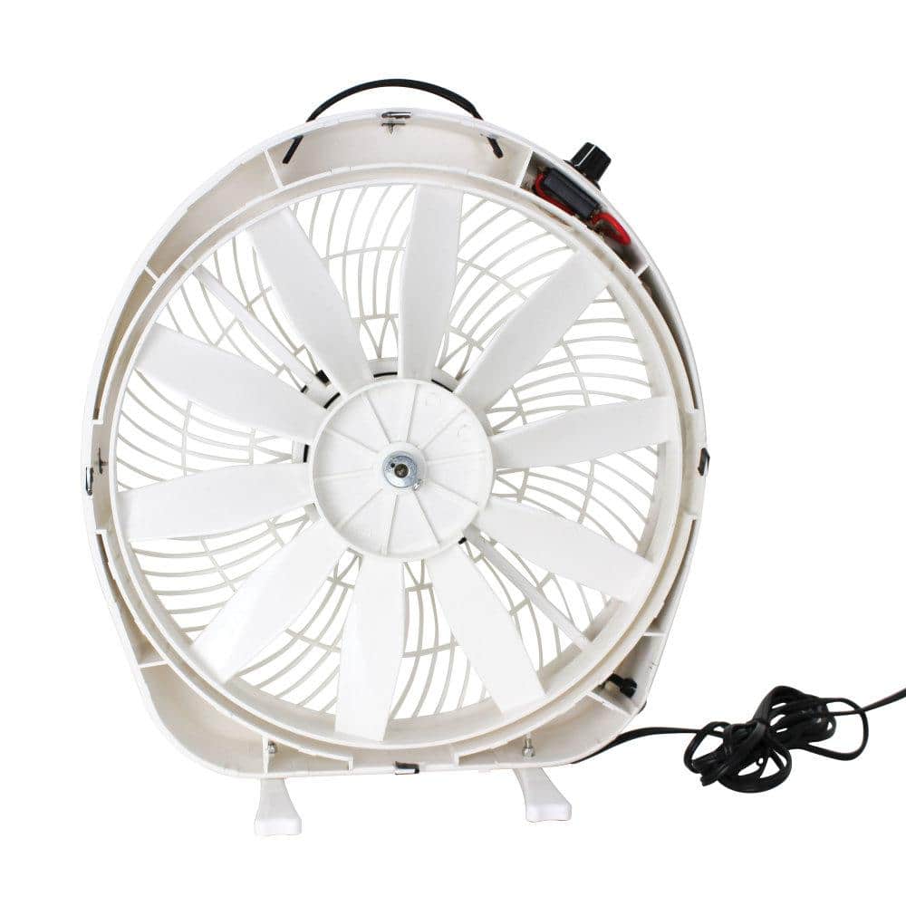 Boundless Breeze White Plastic 12 Volt Table Fan