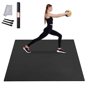 Exercise Mat 8 x 5 ft. Non Slip High Density Premium Yoga Mat for Men & Women Fitness Mat with Bag & Carry Strap