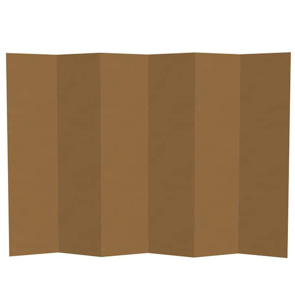 RED LANTERN 6 ft. Tall Brown Temporary Cardboard Folding Screen - 6 Panel