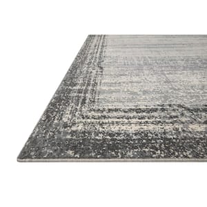 Austen Pebble / Charcoal 18 in. x 18 in. Sample Modern Abstract Area Rug