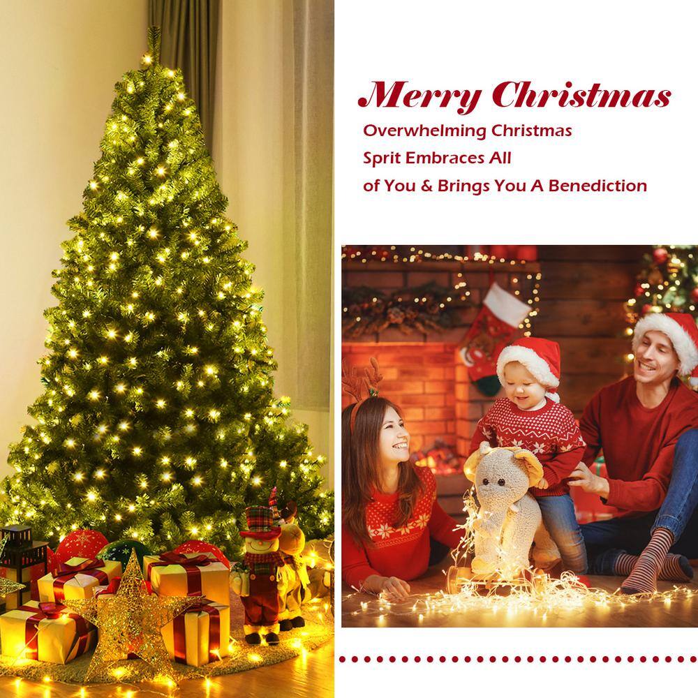 6 FT Pre-Lit Multicolor LED Artificial Christmas Tree with Metal Stand