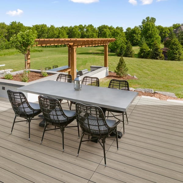 CREATIVE SURFACES 1 in. x 5.43 in. x 12 ft. Desert Stone Composite Decking Boards (32-Pack)