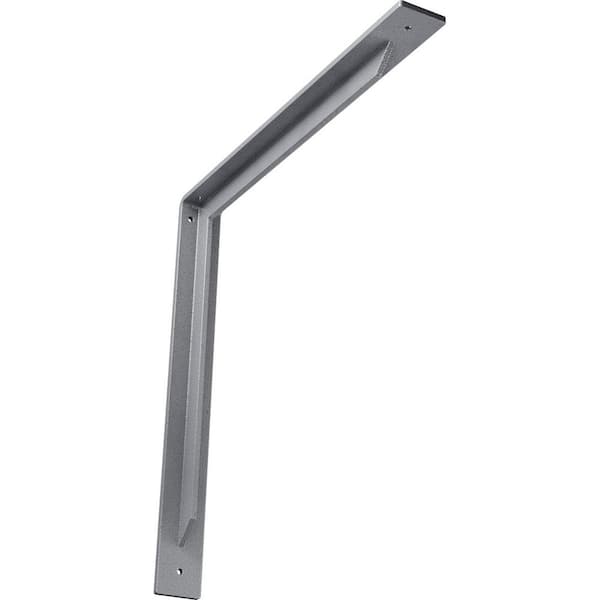 Ekena Millwork 2 in. x 18 in. x 18 in. Steel Hammered Light Blue Stockport Bracket
