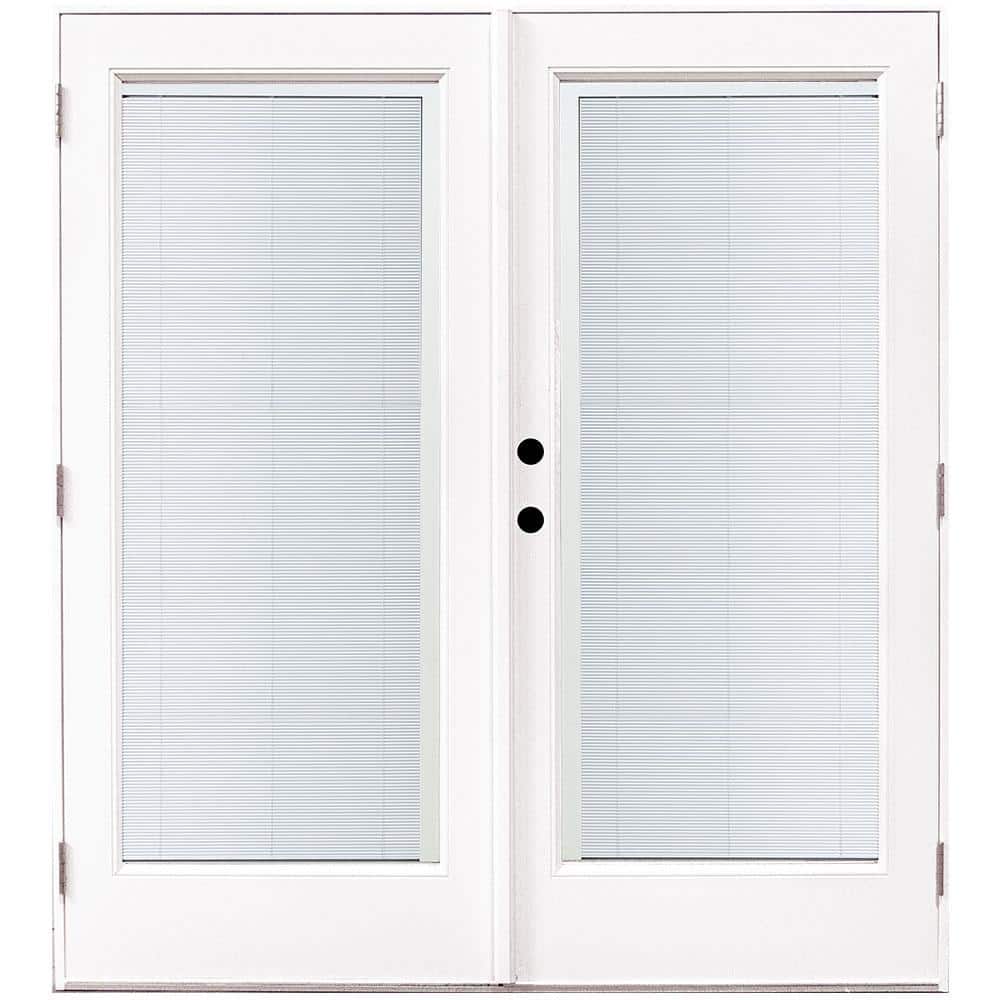 MP Doors 72 in. x 80 in. Fiberglass Smooth White RightHand Outswing Hinged Patio Door with