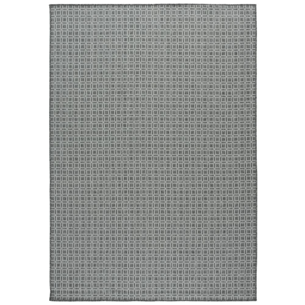 Terrace Gray/Dark Gray 4 ft. x 6 ft. Geometric Jewel Indoor/Outdoor Area Rug price history on PriceWatchPro