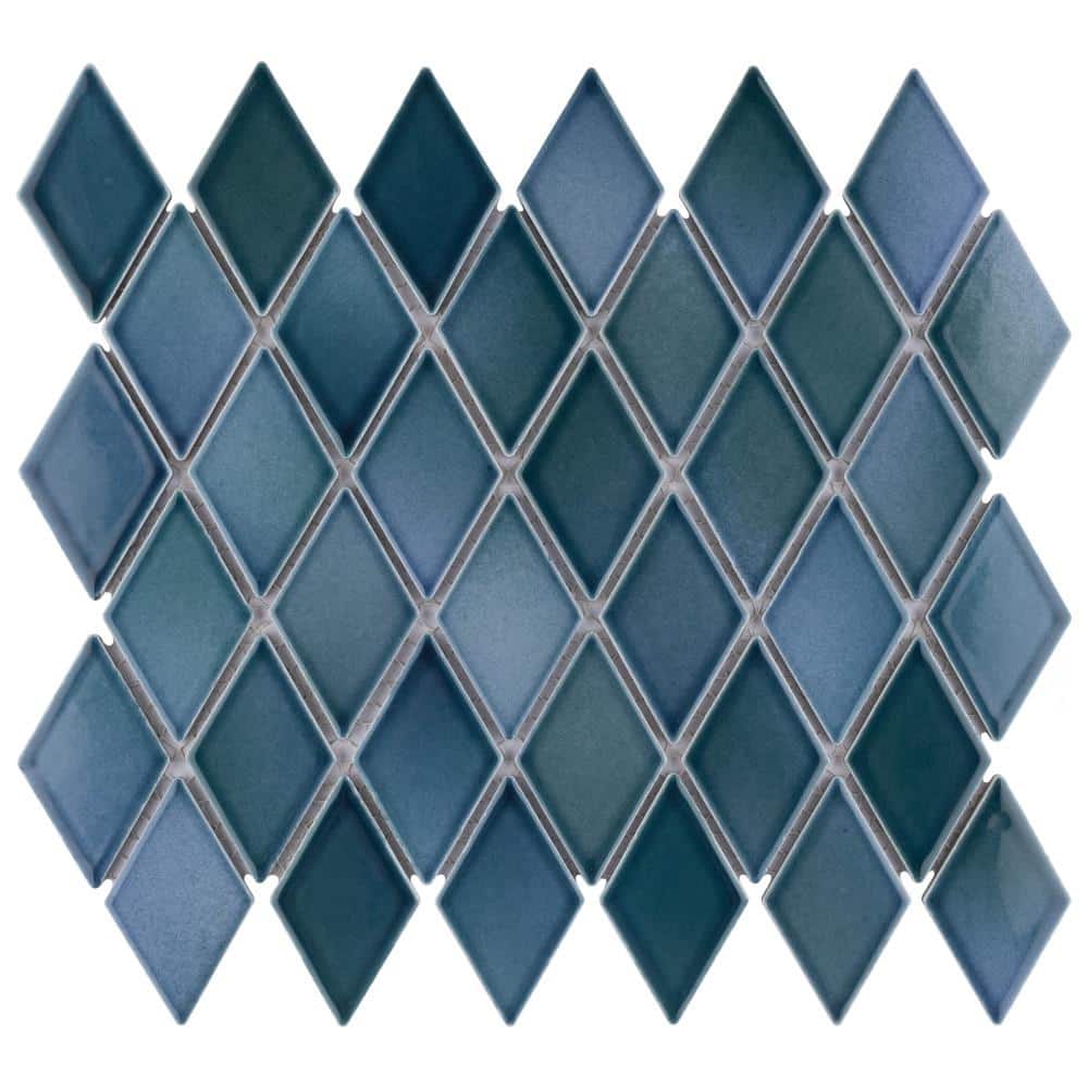 Hudson Kite Aquamarine 10 in. x 12 in. Porcelain Floor and Wall Mosaic Tile (8.56 sq. ft./Case) price history on PriceWatchPro